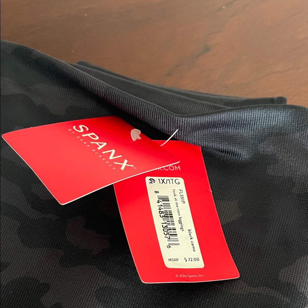 SPANX Black Camo High-Rise Leggings